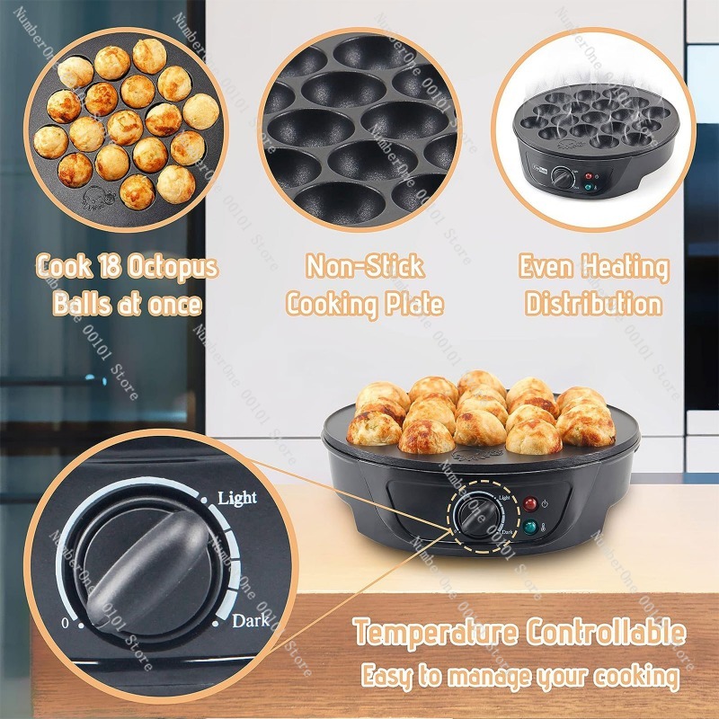 Sıcak Satışta Ahtapot Topu Yap - Takoyaki Grill Plate incelemesi ve fiyatı